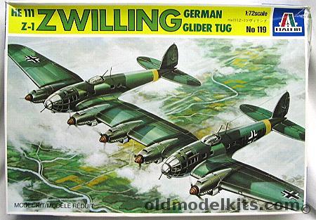 Italeri 1/72 He-111 Z-1 Zwilling Glider Tug, 119 plastic model kit